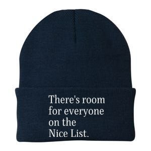 ThereS Room For Everyone On The Nice List. Funny Christmas Sayings Knit Cap Winter Beanie