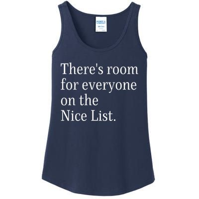 ThereS Room For Everyone On The Nice List. Funny Christmas Sayings Ladies Essential Tank