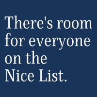 ThereS Room For Everyone On The Nice List. Funny Christmas Sayings Short Acrylic Beanie