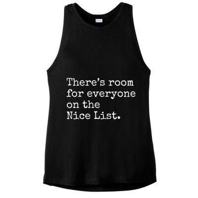 Theres Room For Everyone On The Nice List Ladies PosiCharge Tri-Blend Wicking Tank