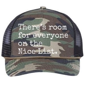 Theres Room For Everyone On The Nice List Retro Rope Trucker Hat Cap