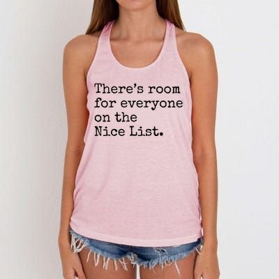 Theres Room For Everyone On The Nice List Women's Knotted Racerback Tank