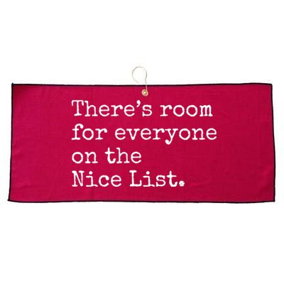 Theres Room For Everyone On The Nice List Large Microfiber Waffle Golf Towel