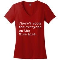 Theres Room For Everyone On The Nice List Women's V-Neck T-Shirt