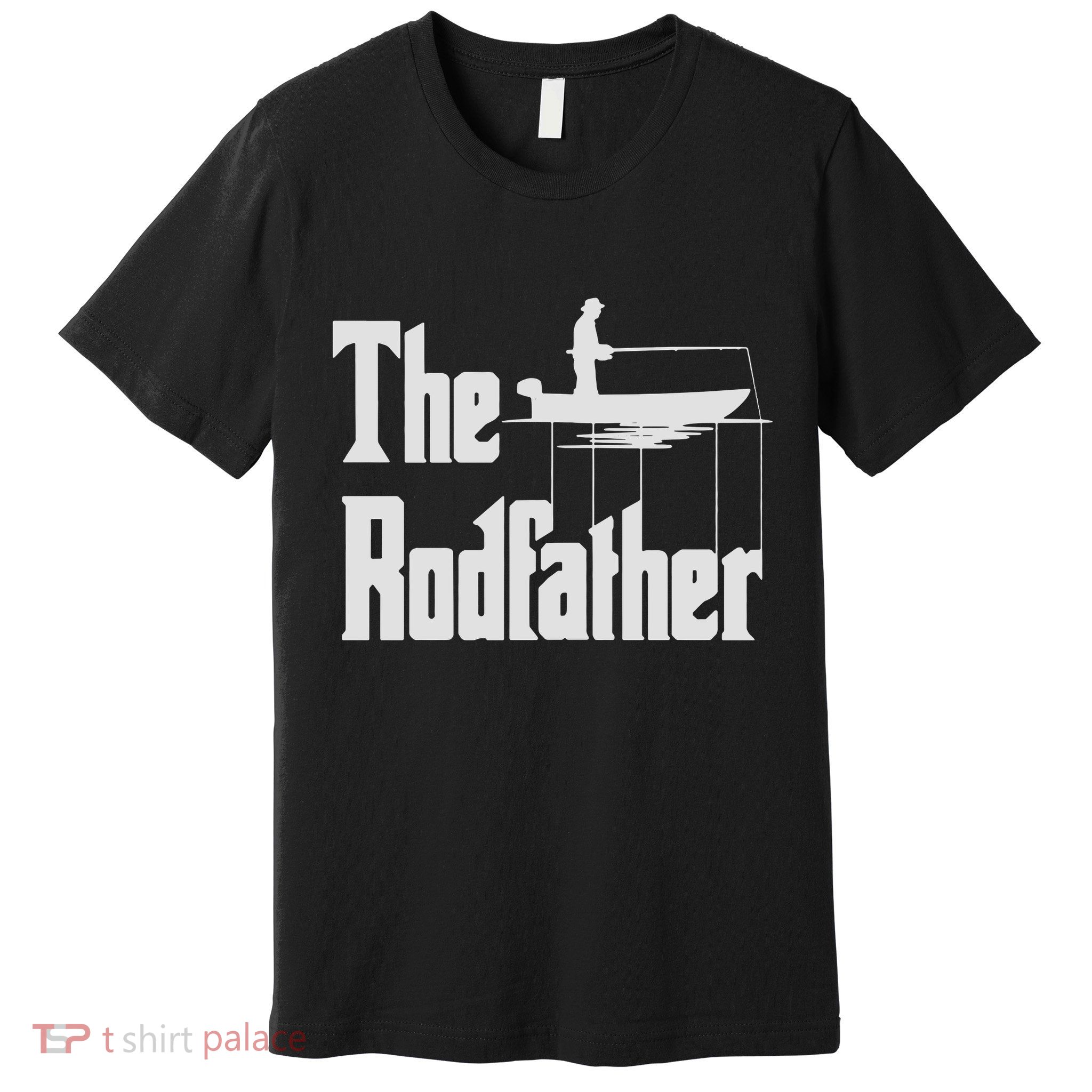 The Rodfather Funny Parody Fishing Gifts Premium T-Shirt