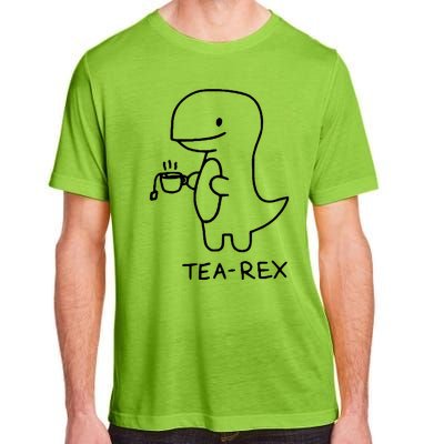 Tea Rex Funny Dinosaur Tea Party Adult ChromaSoft Performance T-Shirt