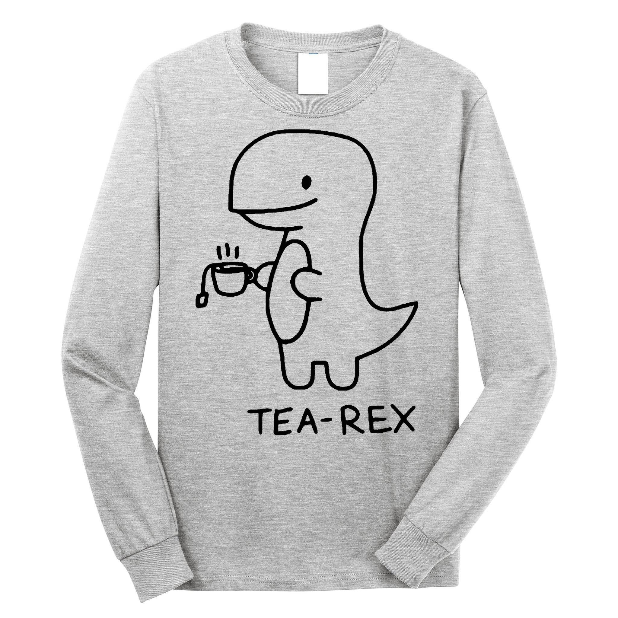 Tea Rex Funny Dinosaur Tea Party Long Sleeve Shirt