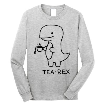 Tea Rex Funny Dinosaur Tea Party Long Sleeve Shirt