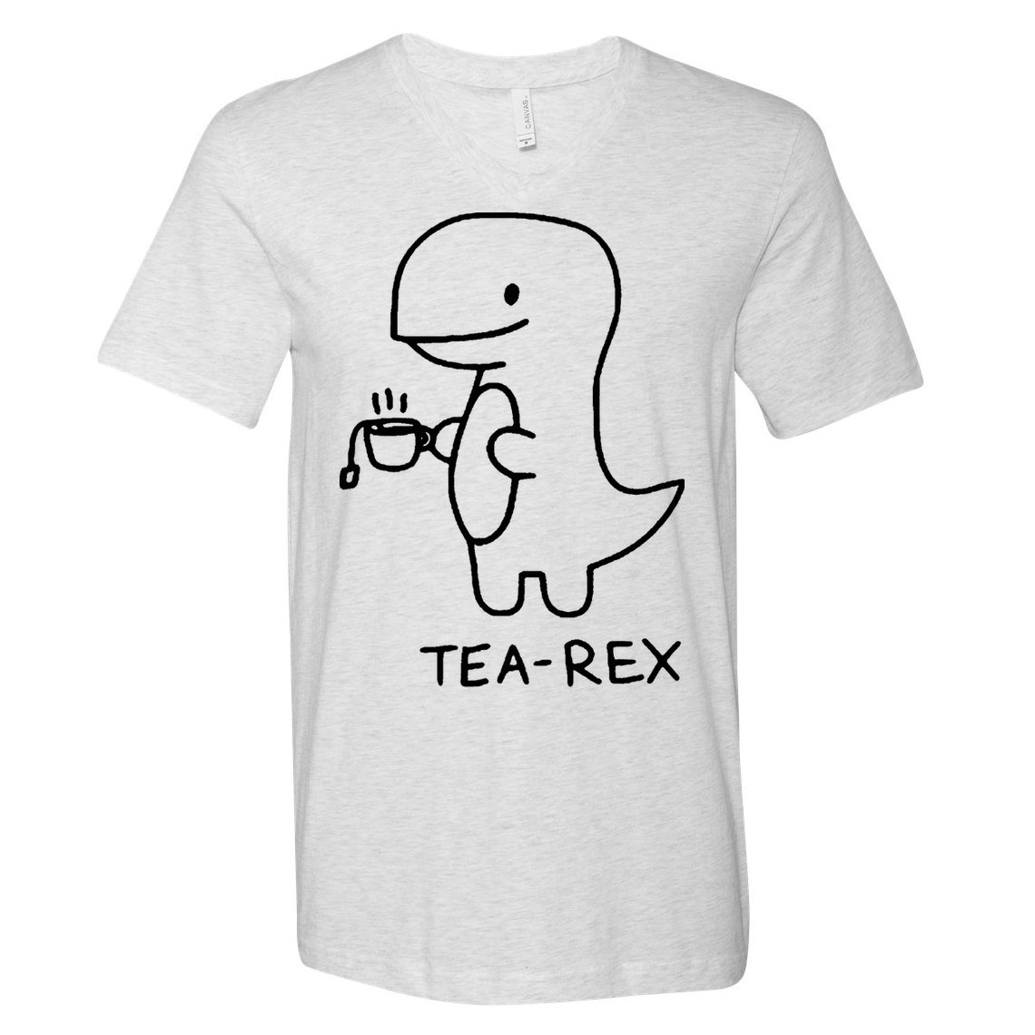 Tea Rex Funny Dinosaur Tea Party V-Neck T-Shirt