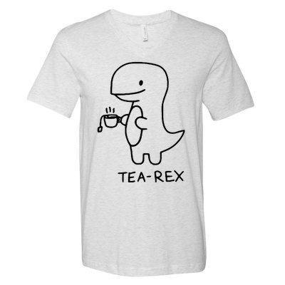 Tea Rex Funny Dinosaur Tea Party V-Neck T-Shirt