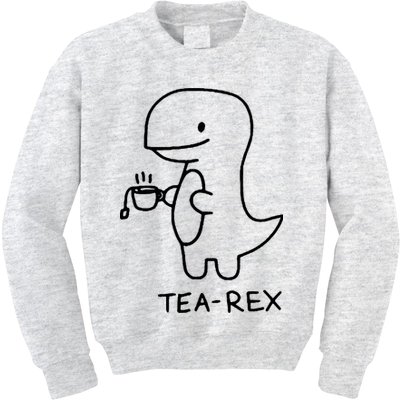 Tea Rex Funny Dinosaur Tea Party Kids Sweatshirt