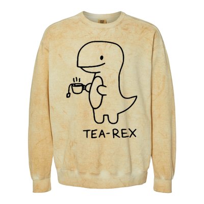 Tea Rex Funny Dinosaur Tea Party Colorblast Crewneck Sweatshirt