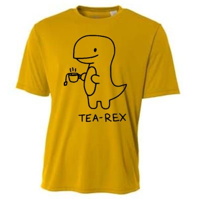 Tea Rex Funny Dinosaur Tea Party Cooling Performance Crew T-Shirt