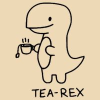 Tea Rex Funny Dinosaur Tea Party Drawstring Bag
