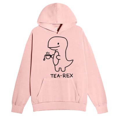 Tea Rex Funny Dinosaur Tea Party Urban Pullover Hoodie