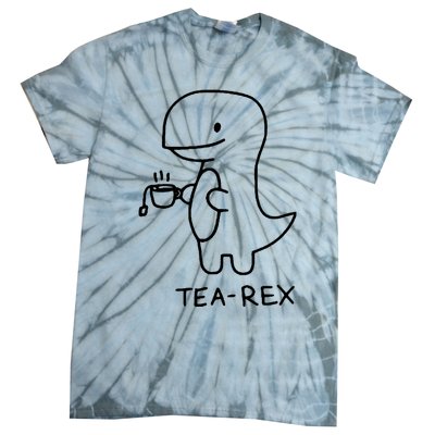 Tea Rex Funny Dinosaur Tea Party Tie-Dye T-Shirt