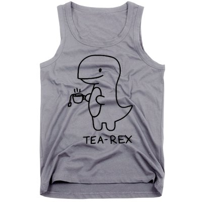 Tea Rex Funny Dinosaur Tea Party Tank Top