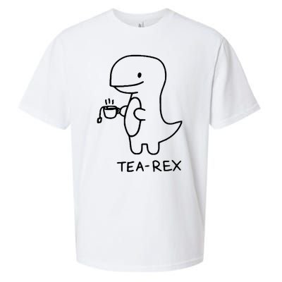 Tea Rex Funny Dinosaur Tea Party Sueded Cloud Jersey T-Shirt