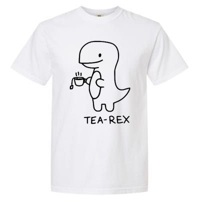 Tea Rex Funny Dinosaur Tea Party Garment-Dyed Heavyweight T-Shirt