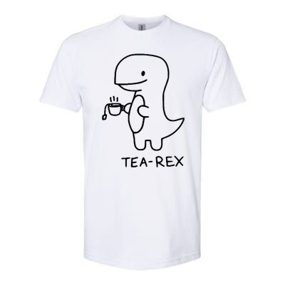 Tea Rex Funny Dinosaur Tea Party Softstyle® CVC T-Shirt