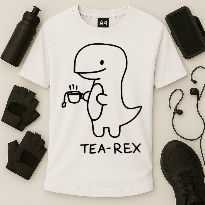 Tea Rex Funny Dinosaur Tea Party Cooling Performance Crew T-Shirt