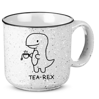 Tea Rex Funny Dinosaur Tea Party 15oz Campfire Ceramic Mug