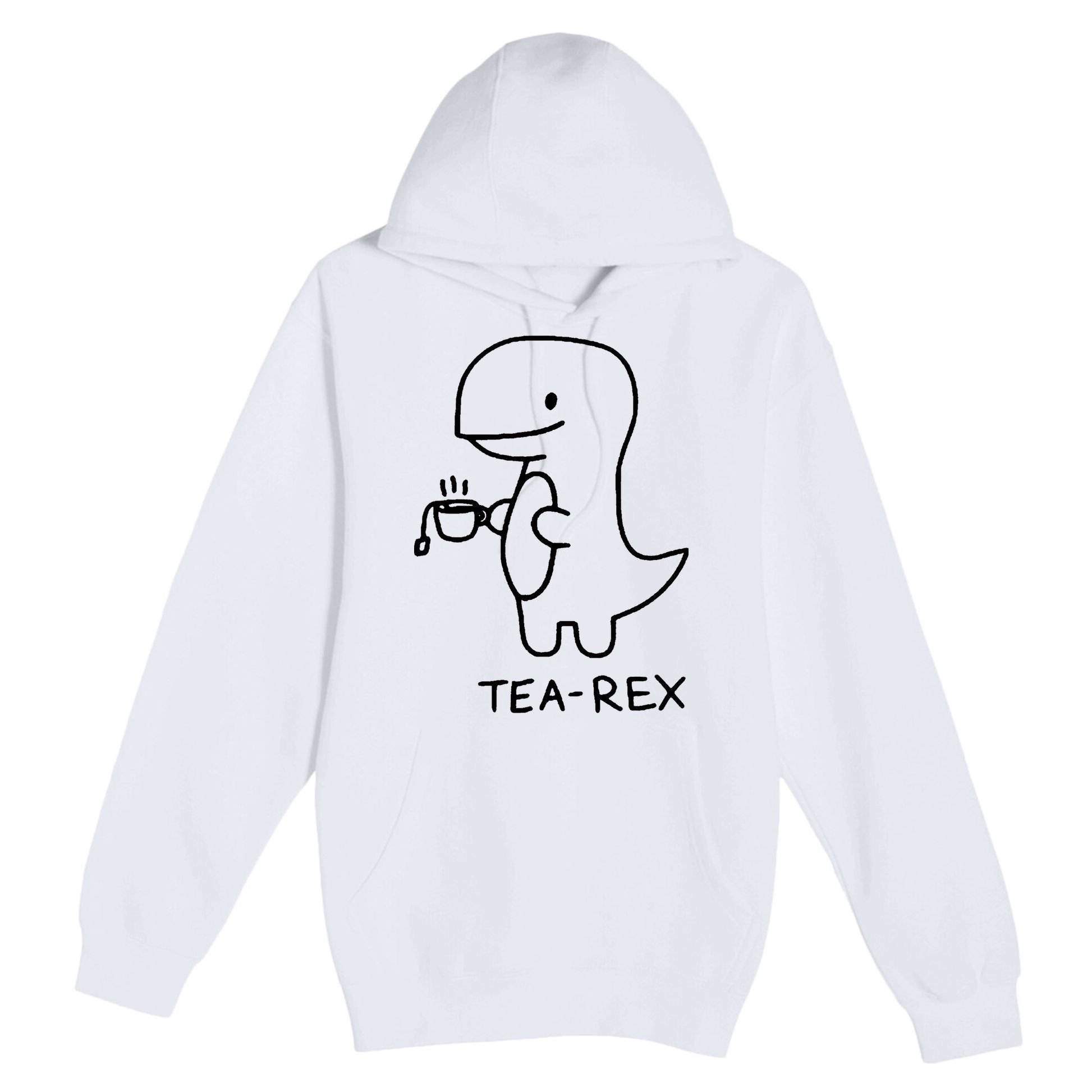 Tea Rex Funny Dinosaur Tea Party Premium Pullover Hoodie