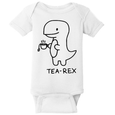 Tea Rex Funny Dinosaur Tea Party Baby Bodysuit
