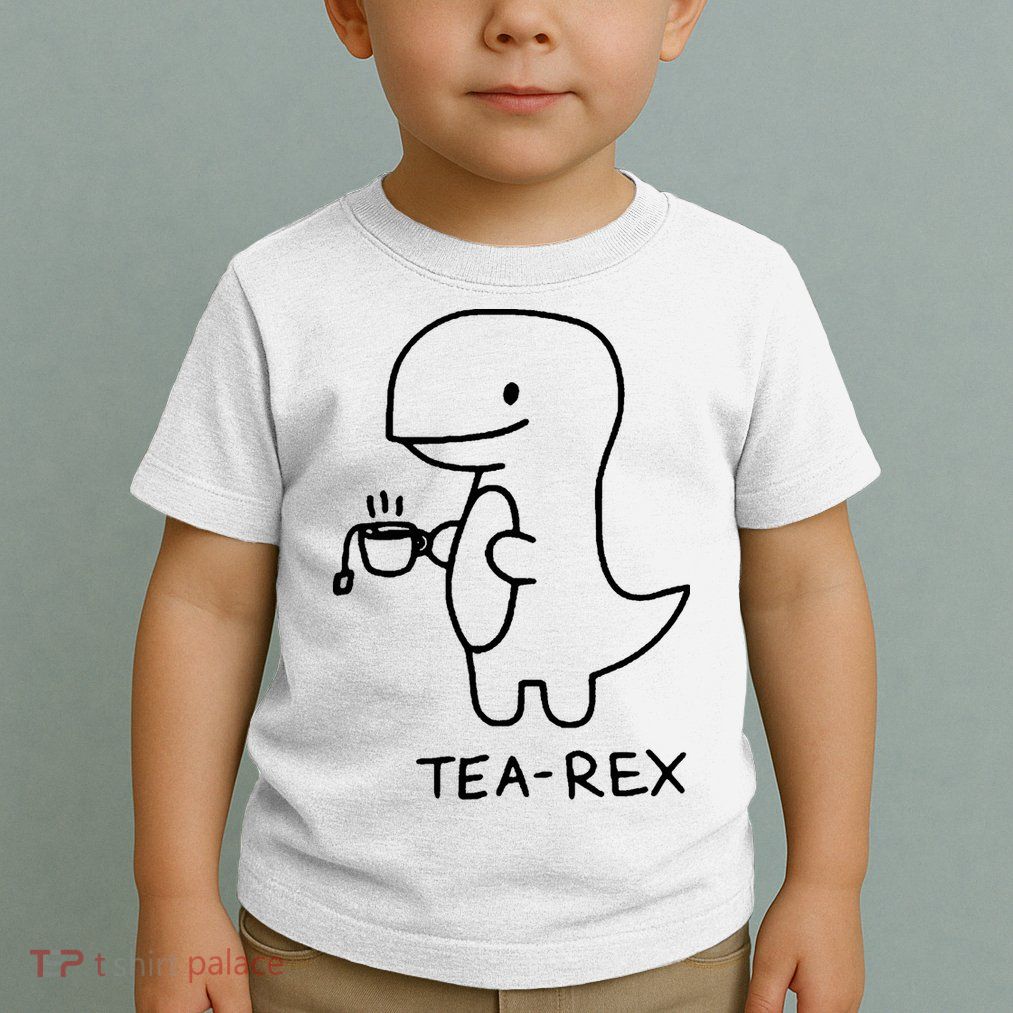 Tea Rex Funny Dinosaur Tea Party Toddler T-Shirt