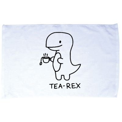 Tea Rex Funny Dinosaur Tea Party Microfiber Hand Towel