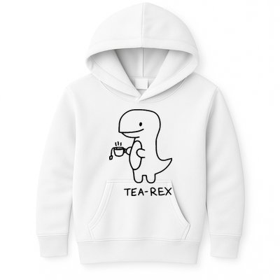 Tea Rex Funny Dinosaur Tea Party Kids Hoodie