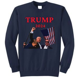 Trump Raise Fist Pump! Donald Trump Shooting Bloody Trump Rally Tall Sweatshirt