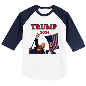 Trump Raise Fist Pump! Donald Trump Shooting Bloody Trump Rally Baseball Sleeve Shirt