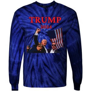 Trump Raise Fist Pump! Donald Trump Shooting Bloody Trump Rally Tie-Dye Long Sleeve Shirt