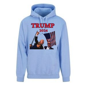 Trump Raise Fist Pump! Donald Trump Shooting Bloody Trump Rally Unisex Surf Hoodie