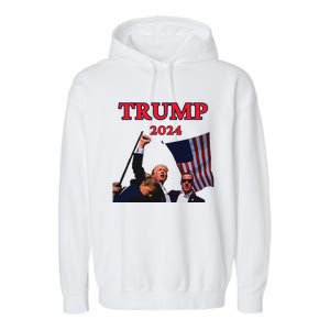 Trump Raise Fist Pump! Donald Trump Shooting Bloody Trump Rally Garment-Dyed Fleece Hoodie