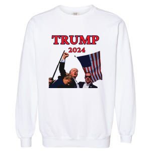 Trump Raise Fist Pump! Donald Trump Shooting Bloody Trump Rally Garment-Dyed Sweatshirt