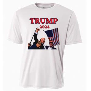 Trump Raise Fist Pump! Donald Trump Shooting Bloody Trump Rally Cooling Performance Crew T-Shirt