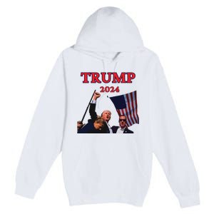 Trump Raise Fist Pump! Donald Trump Shooting Bloody Trump Rally Premium Pullover Hoodie