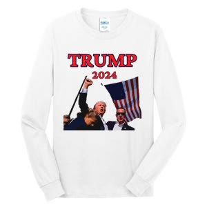 Trump Raise Fist Pump! Donald Trump Shooting Bloody Trump Rally Tall Long Sleeve T-Shirt