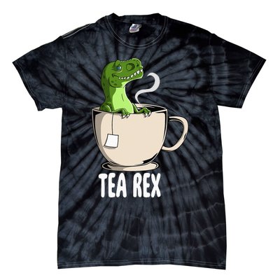 Tea Rex Funny T Rex Dinosaur Joke Pun Tyrannosaurus Tie-Dye T-Shirt