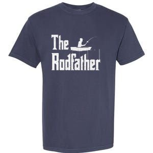 The Rodfather Funny Fishing Dad Gift Garment-Dyed Heavyweight T-Shirt