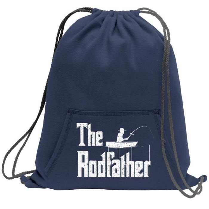 The Rodfather Funny Fishing Dad Gift Sweatshirt Cinch Pack Bag