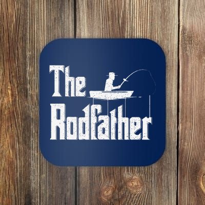 The Rodfather Funny Fishing Dad Gift Coaster