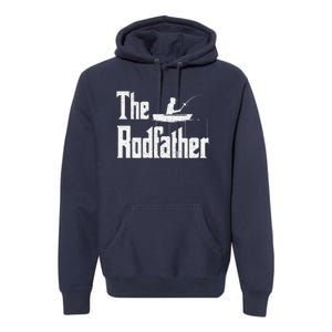 The Rodfather Funny Fishing Dad Gift Premium Hoodie