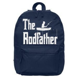 The Rodfather Funny Fishing Dad Gift 16 in Basic Backpack