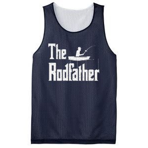 The Rodfather Funny Fishing Dad Gift Mesh Reversible Basketball Jersey Tank