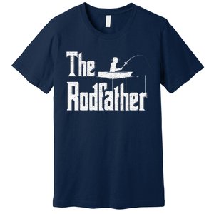 The Rodfather Funny Fishing Dad Gift Premium T-Shirt