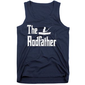 The Rodfather Funny Fishing Dad Gift Tank Top