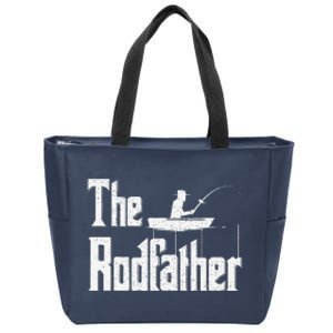 The Rodfather Funny Fishing Dad Gift Zip Tote Bag